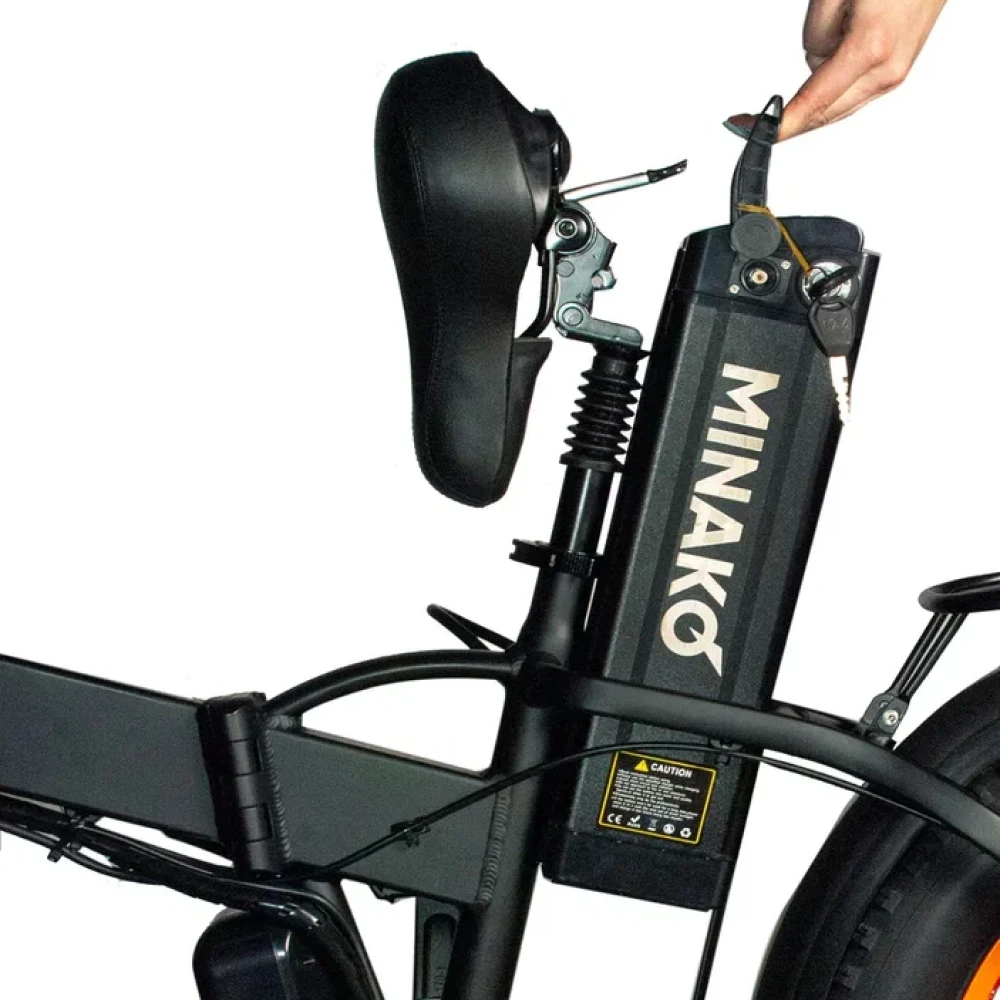 Электровелосипед Minako F10 Dual оранжевый гидравлика 9